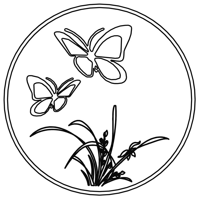 蝴蝶·兰花