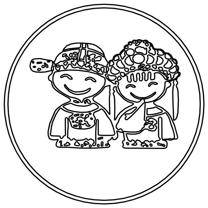 传统婚服·卡通新人